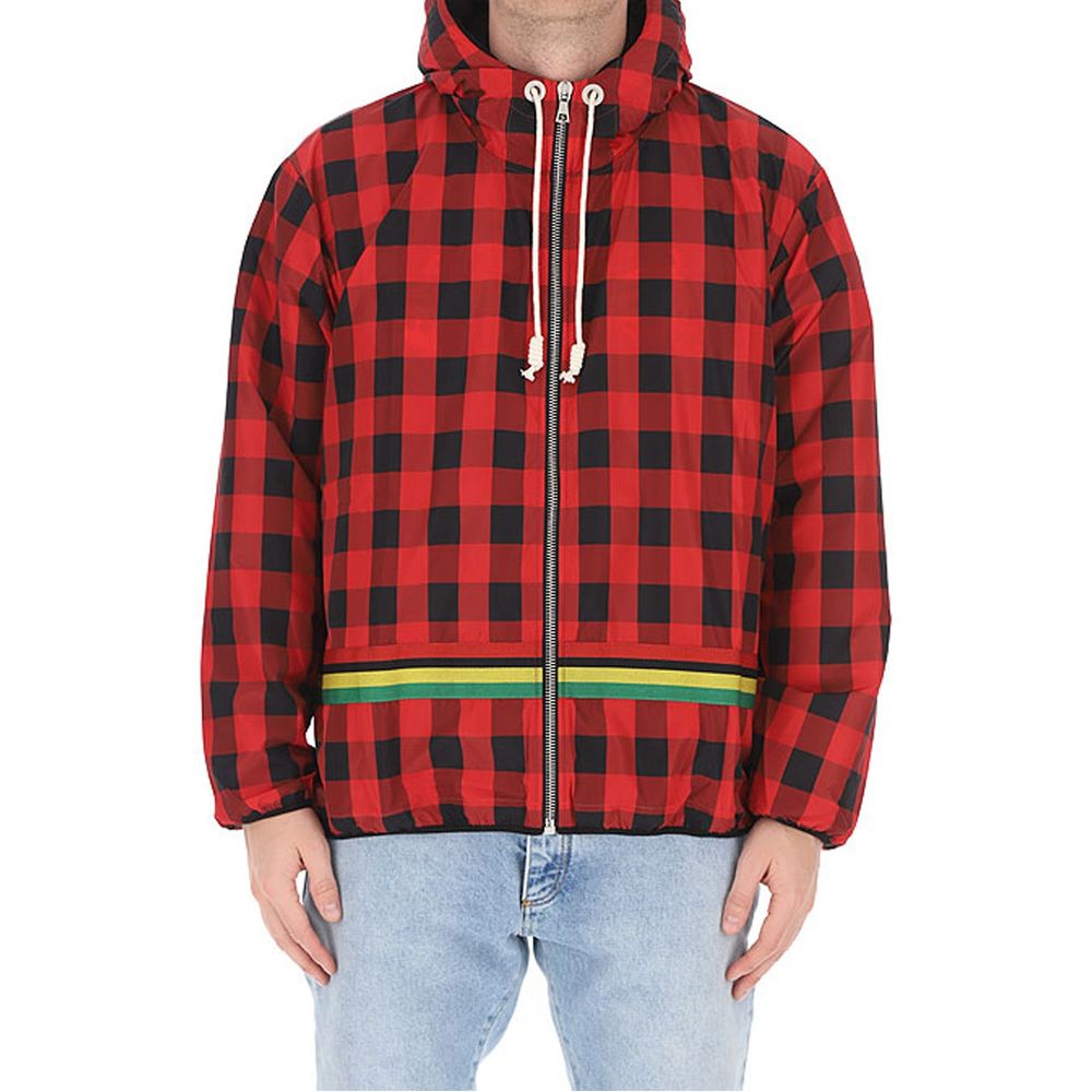Palm Angels Red Polyester Shell Jacket