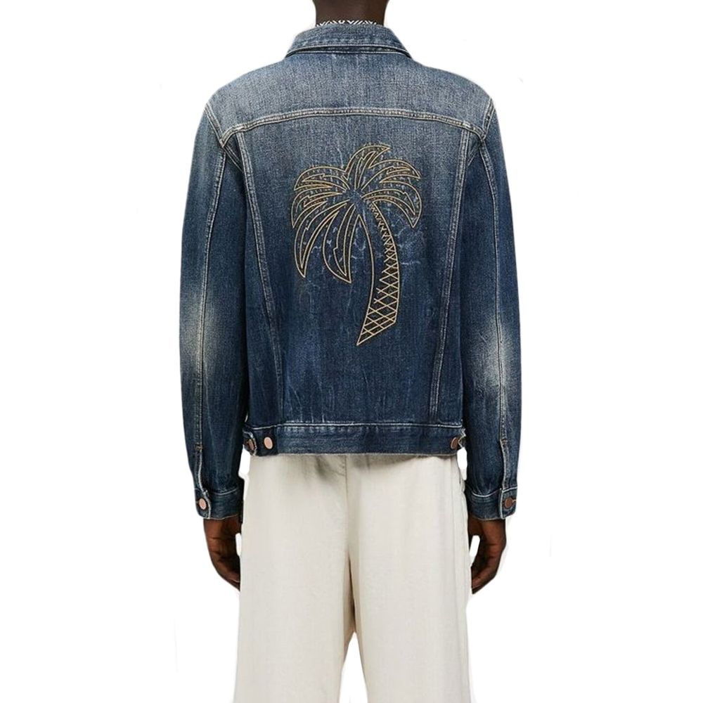 Palm Angels Blue Cotton Denim Jacket
