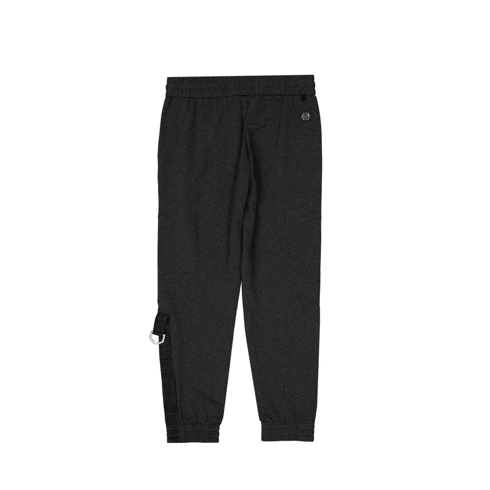 Philipp Plein Gray Cotton Joggers (Workout Pants)
