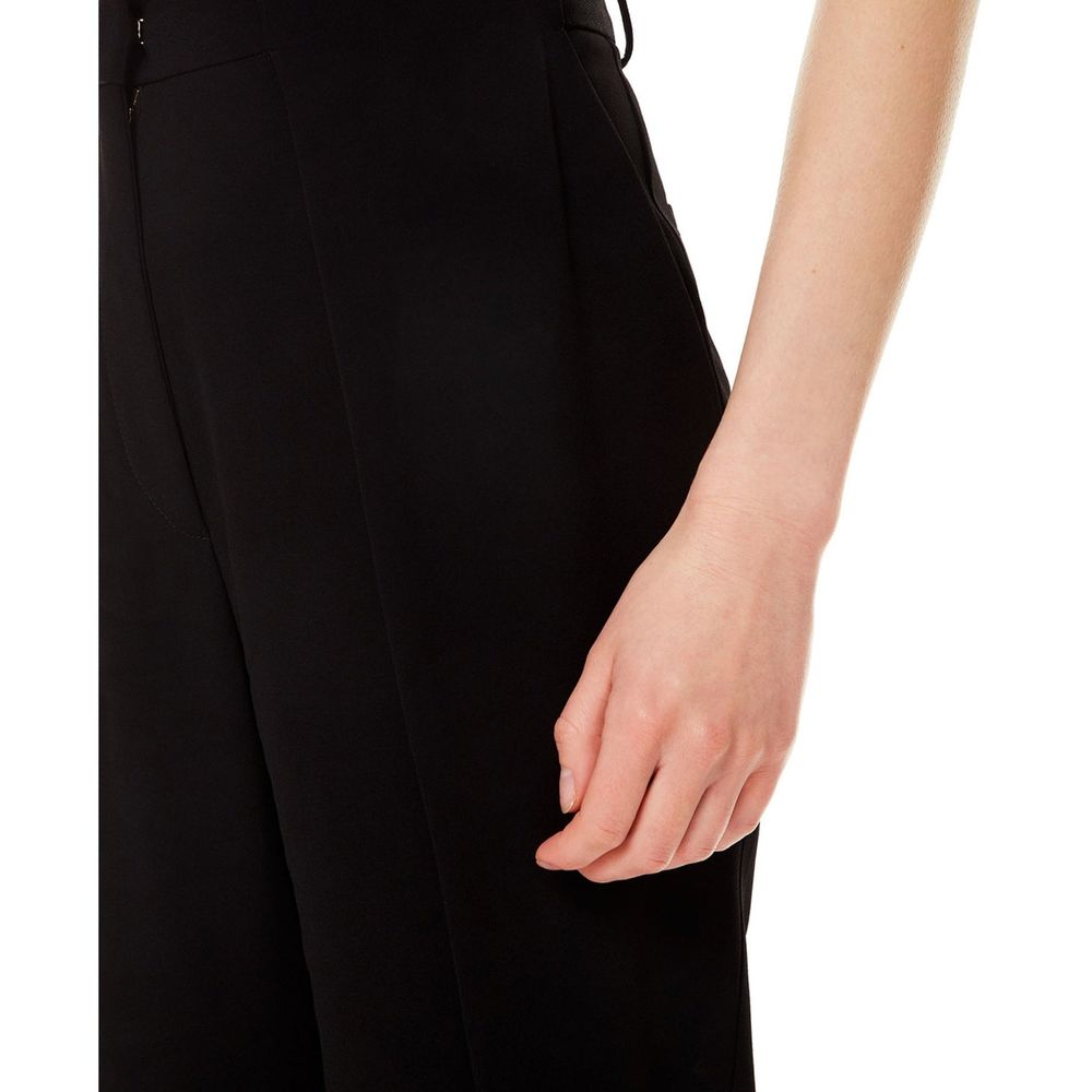 Balmain Black Viscose Casual Pants