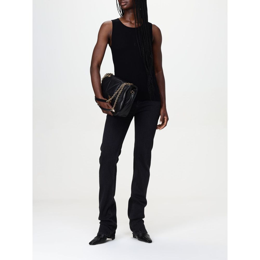 Saint Laurent Black Cotton Straight-Leg Jeans
