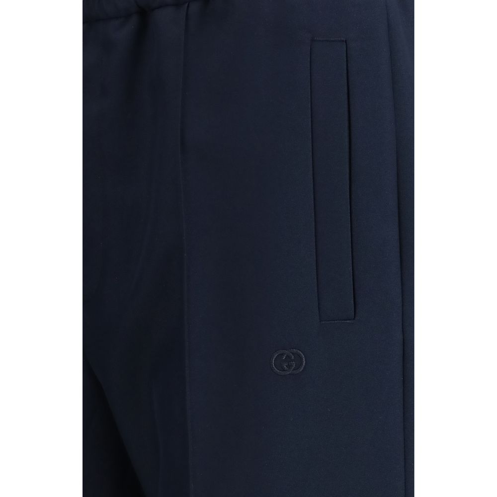 Gucci Blue Polyester Casual Pants