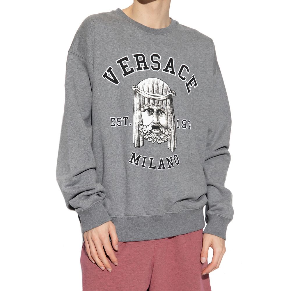 Versace Gray Cotton Sweatshirt