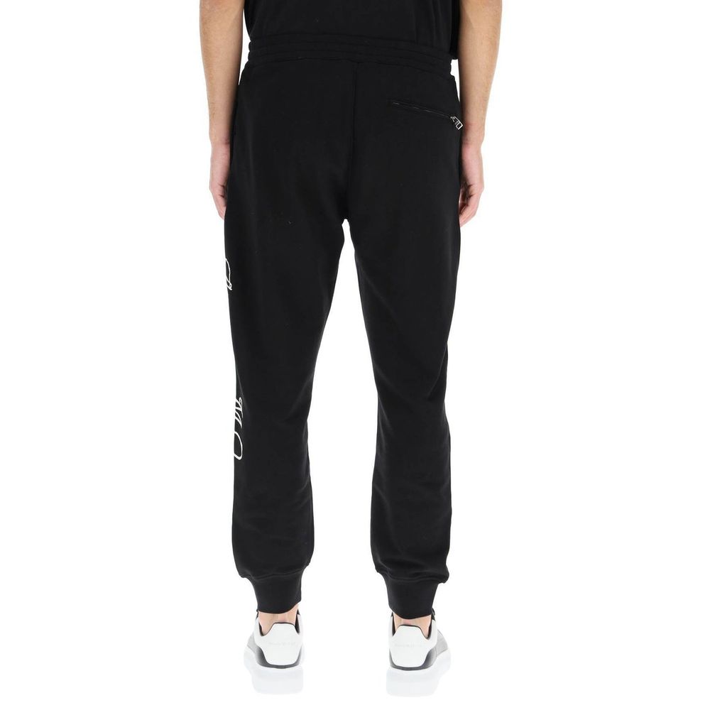 Alexander McQueen Black Cotton Athletic Pants