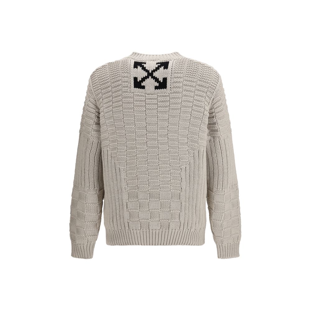 Off-White Beige Cotton Sweatshirt