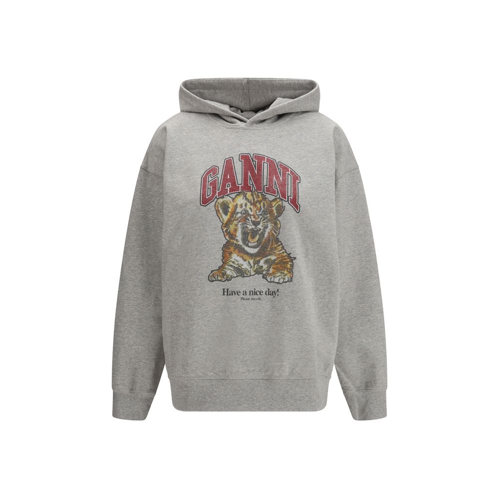 Ganni Gray Cotton Sweatshirt