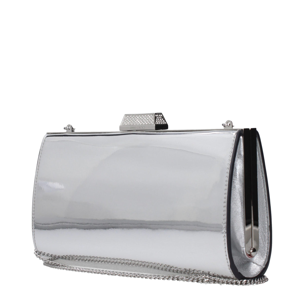 Jimmy Choo Gray Leather Clutch Bag