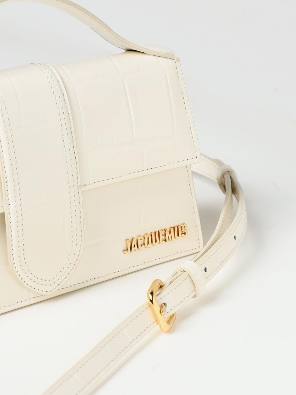 Jacquemus Ivory Cocco Le Grand Bambino Handbag