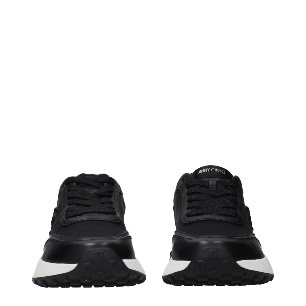 Jimmy Choo Black Fabric Athletic Sneakers