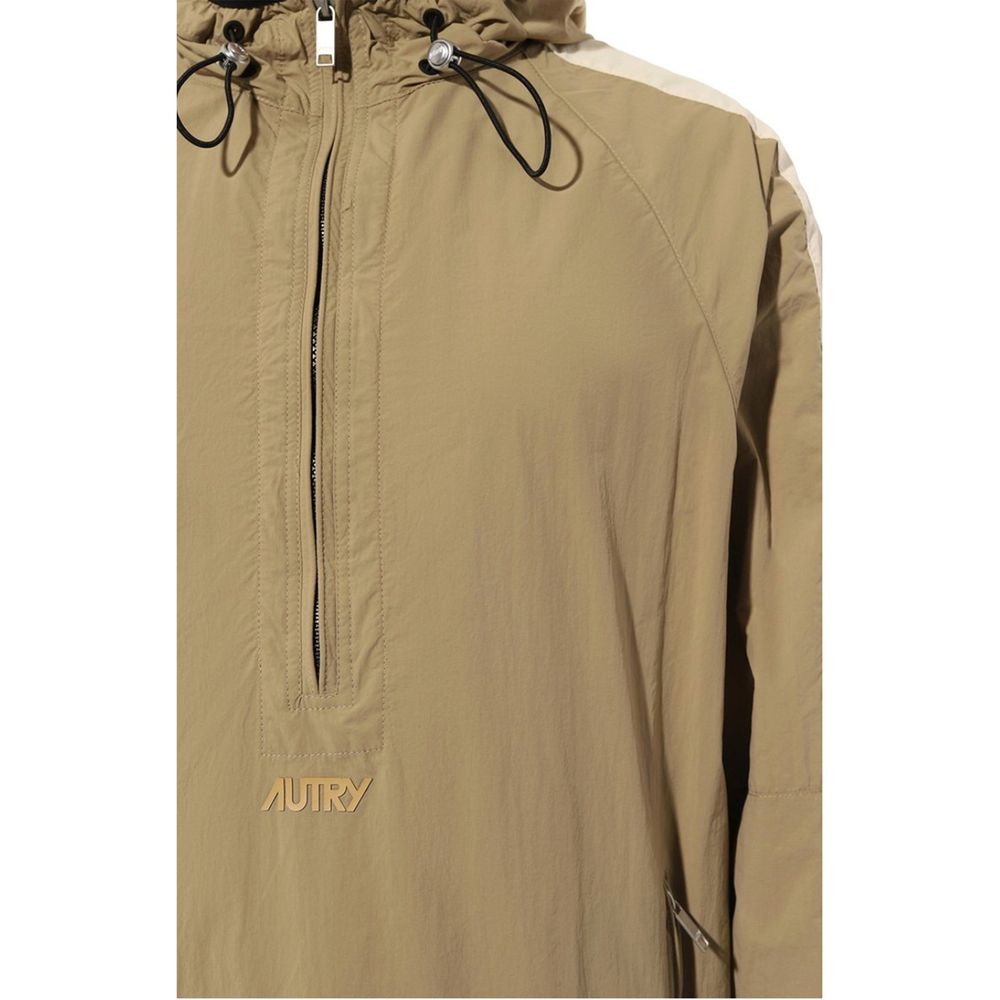 Autry Beige Nylon Shell Jacket