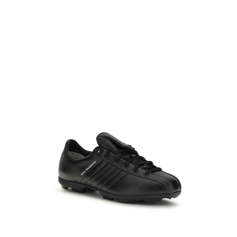 Y-3 Black Calf Leather Bos Taurus Athletic Sneakers