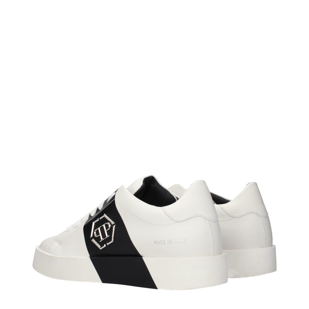Philipp Plein White Leather Sneakers
