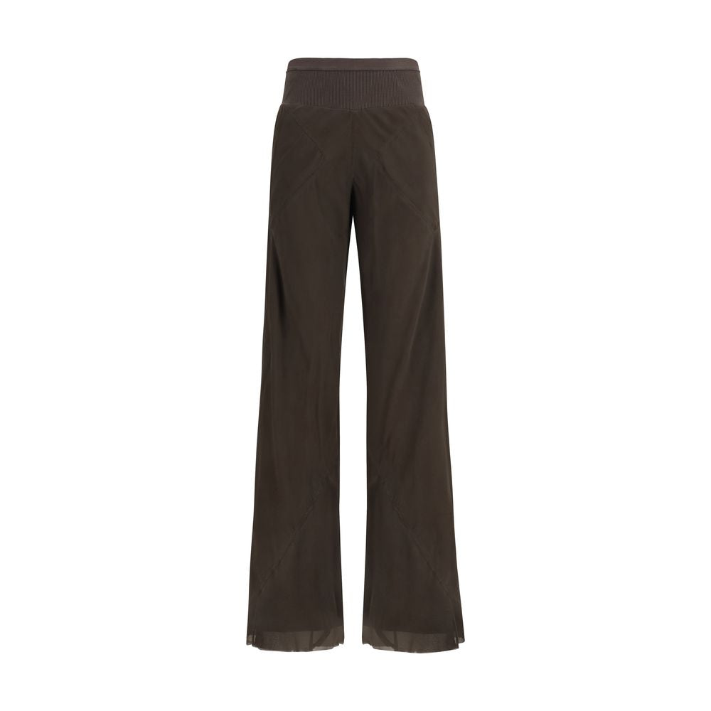 Rick Owens Brown Silk Casual Pants