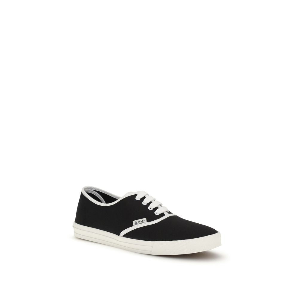 Prada Black Cotton Athletic Sneakers