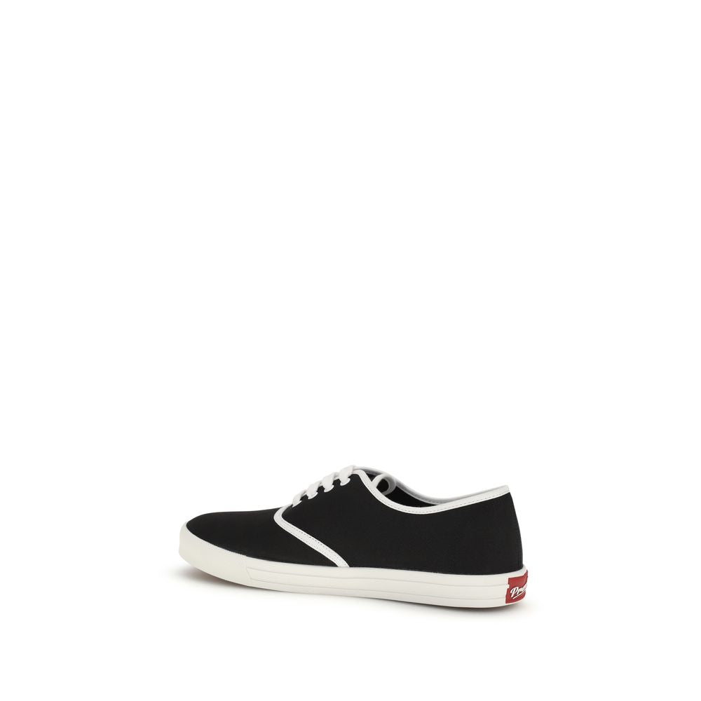 Prada Black Cotton Athletic Sneakers
