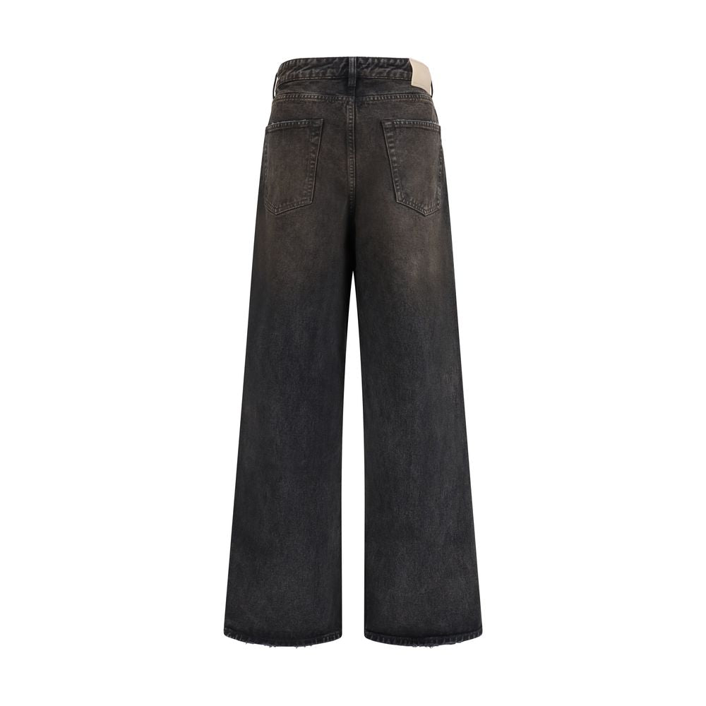 Our Legacy Black Cotton Relaxed Fit Jeans