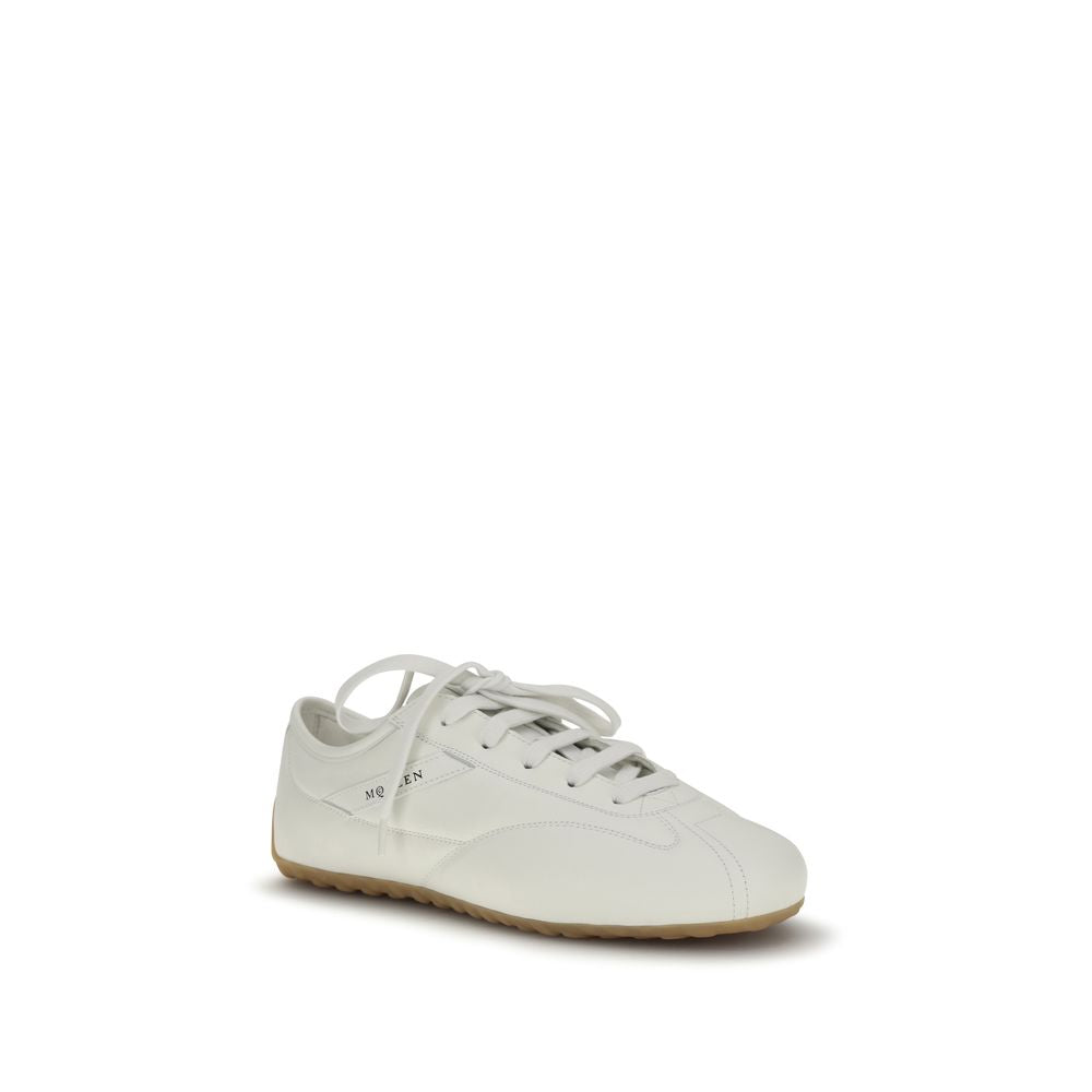 Alexander McQueen White Calf Leather Bos Taurus Athletic Sneakers