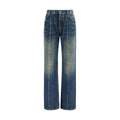 Versace Blue Cotton Straight-Leg Jeans