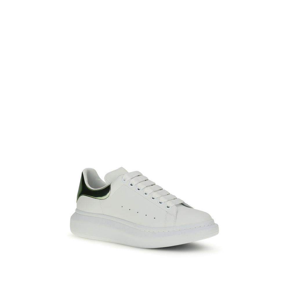 Alexander McQueen White Calf Leather Bos Taurus Platform Sneakers