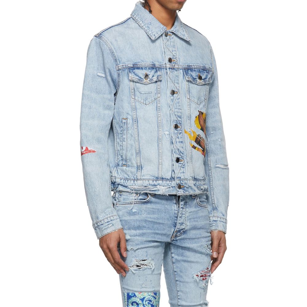 Amiri Blue Cotton Denim Jacket