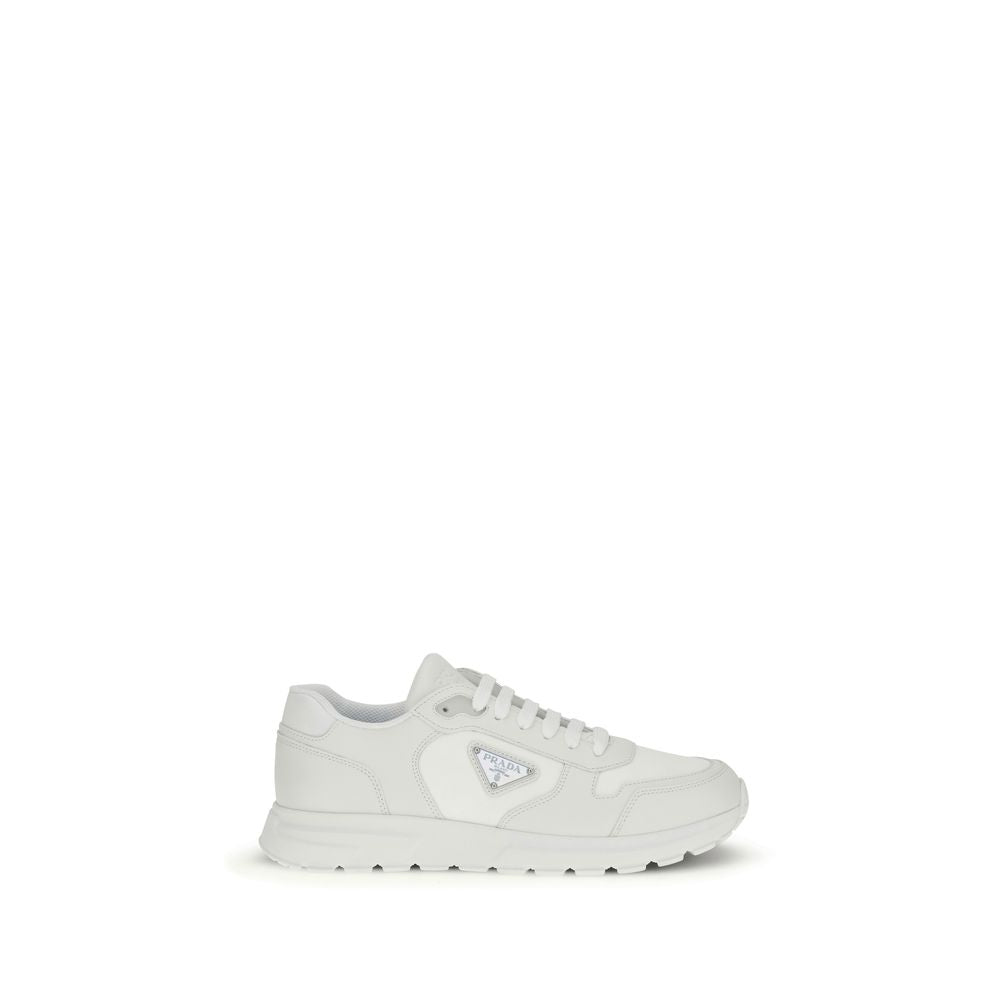 Prada White Recycled Polyamide Athletic Sneakers