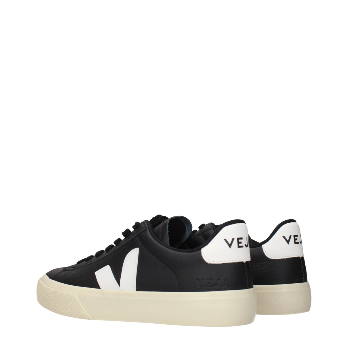 Veja Black Leather Low Top Sneakers