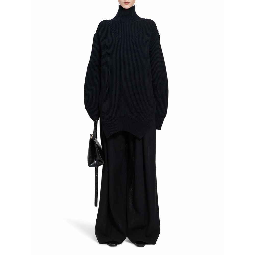 Jil Sander Black Wool Turtleneck
