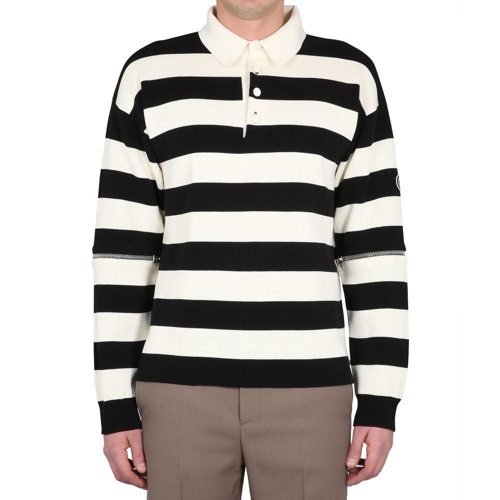 Gucci White Cotton Polo Shirt