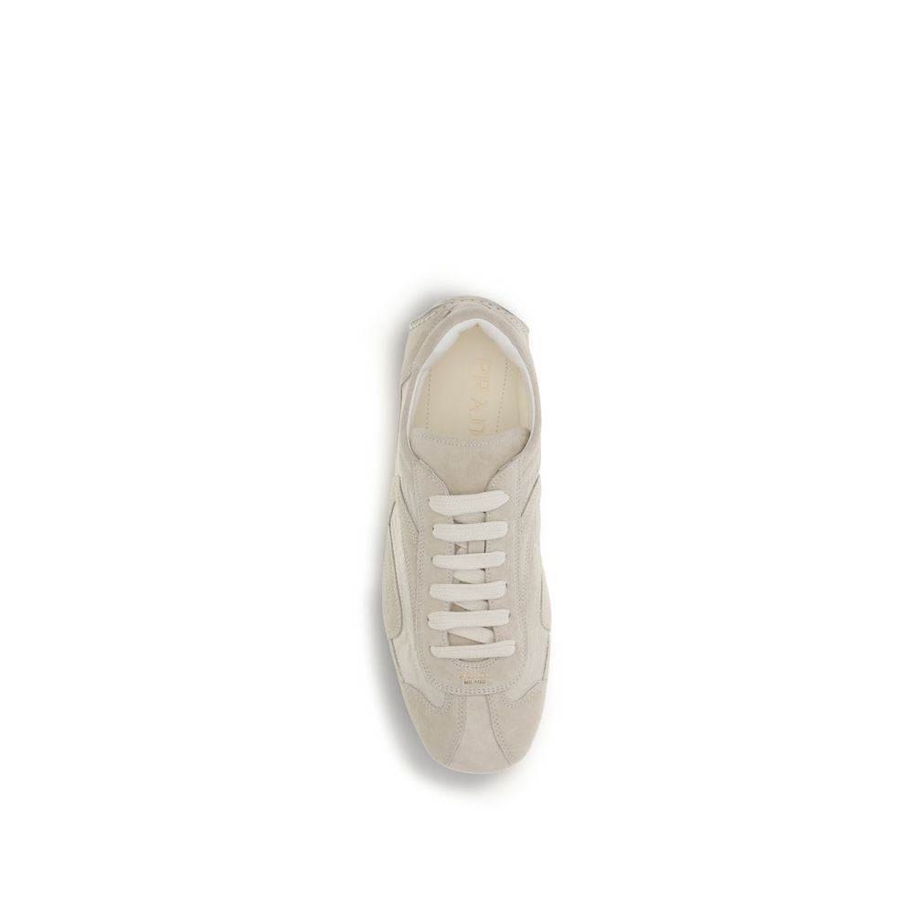 Prada Beige Calf Leather Bos Taurus Sneakers