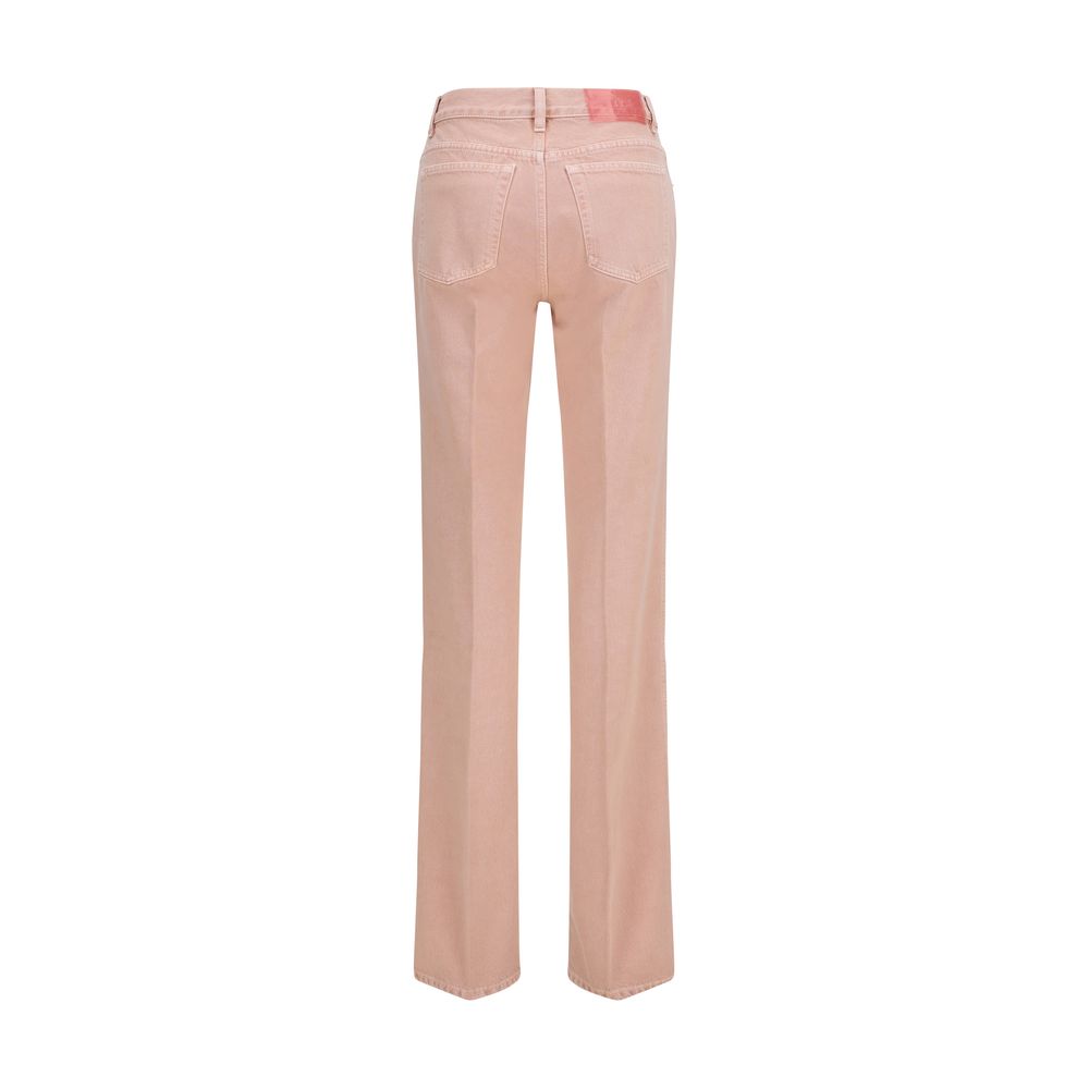 Chloé Multicolor Cotton Straight-Leg Jeans