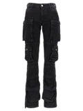 The Attico Black Cotton Cargo Pants