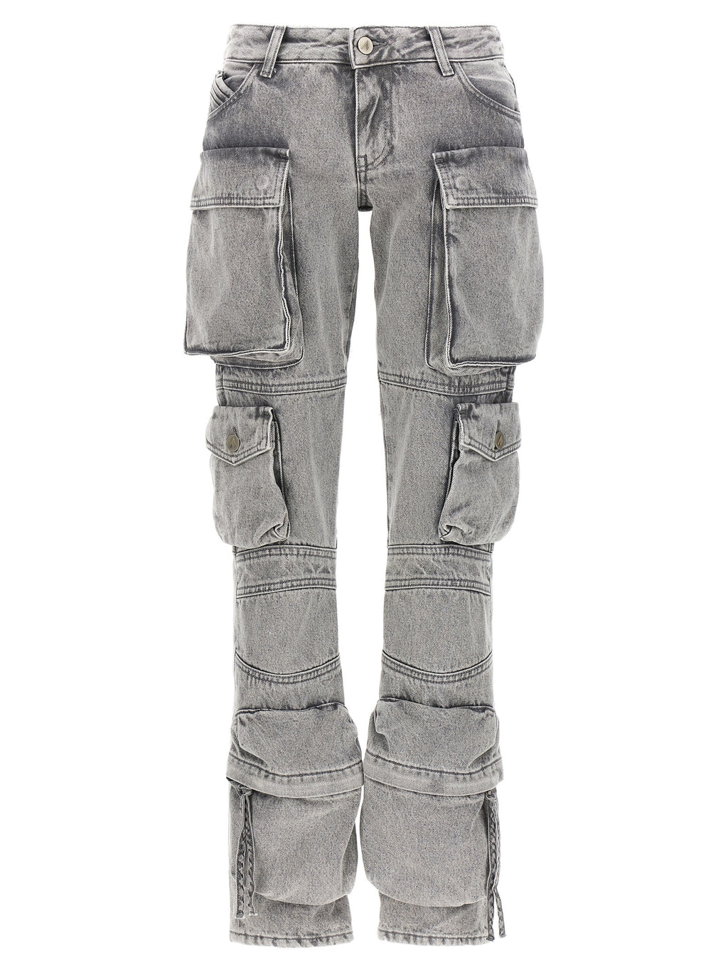 The Attico Gray Cotton Cargo Pants