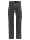 Alexander McQueen Black Cotton Straight-Leg Jeans