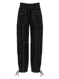 Ganni Black Viscose Casual Pants