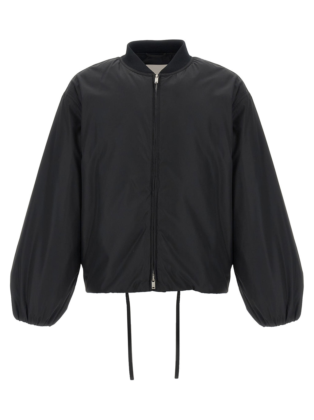 Jil Sander Black Polyester Bomber