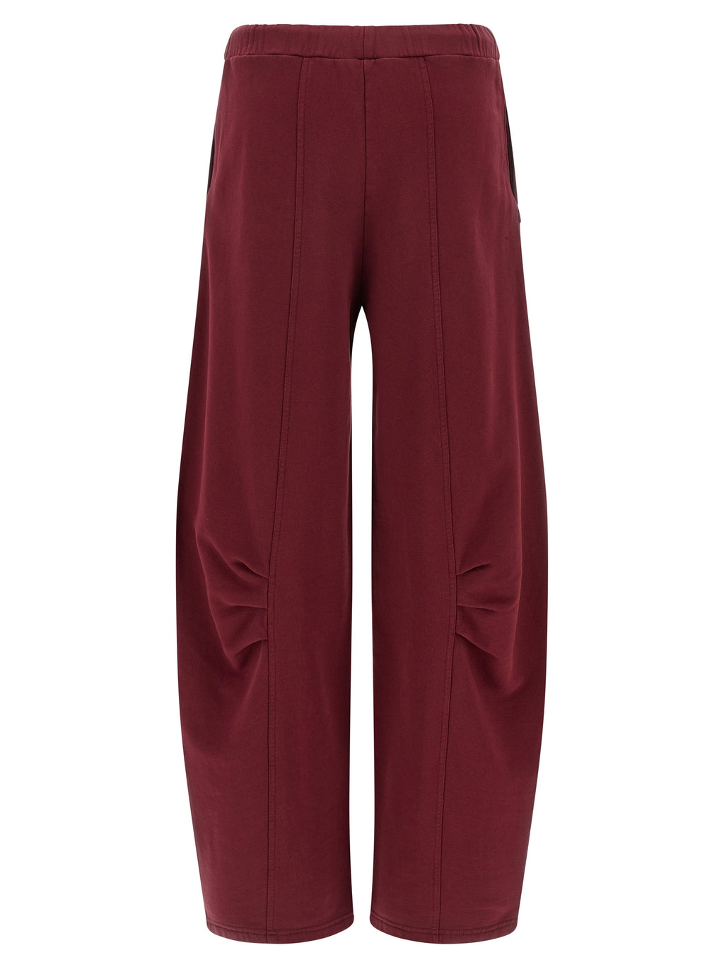 ROTATE BIRGER CHRISTENSEN Bordeaux Cotton Joggers (Workout Pants)