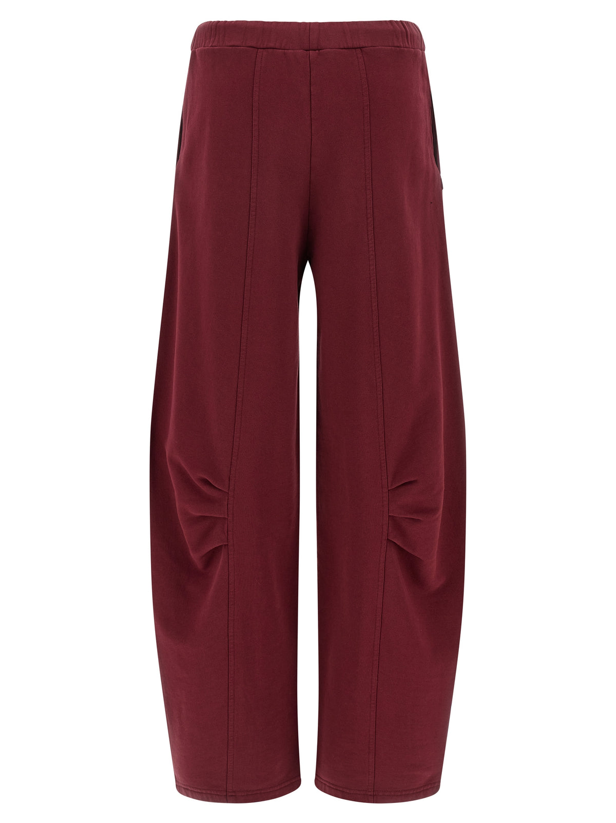 ROTATE BIRGER CHRISTENSEN Bordeaux Cotton Joggers (Workout Pants)