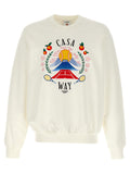 Casablanca White Cotton Sweatshirt