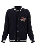 WALES BONNER Blue Virgin Wool Bomber