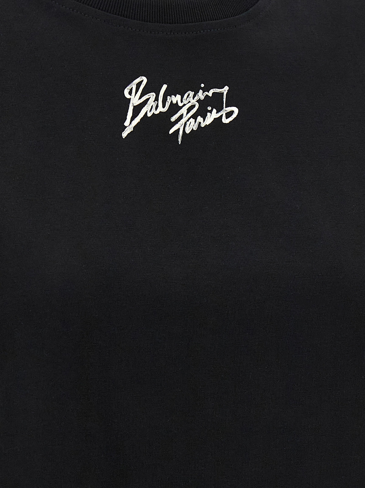 Balmain Black Cotton T-Shirt