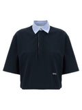 Stella McCartney Blue Cotton Polo Shirt