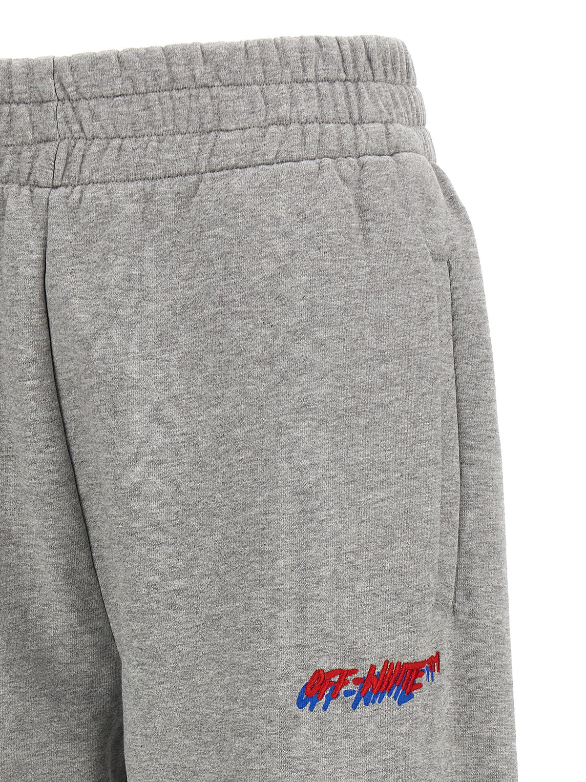 Off-White Gray Cotton Joggers (Workout Pants)
