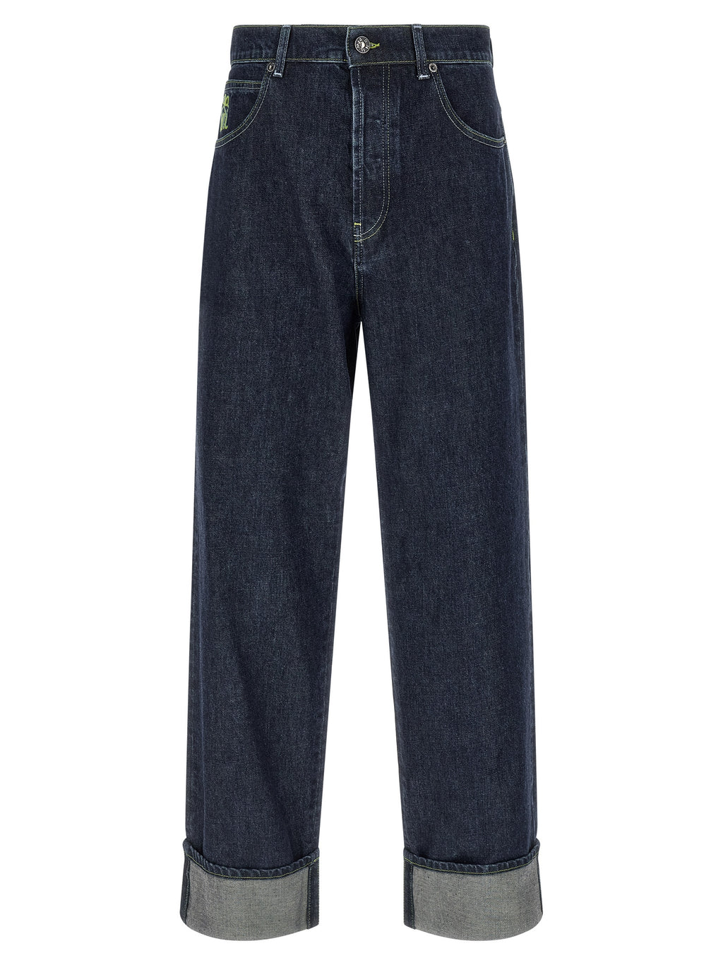 Marni Blue Cotton Straight-Leg Jeans