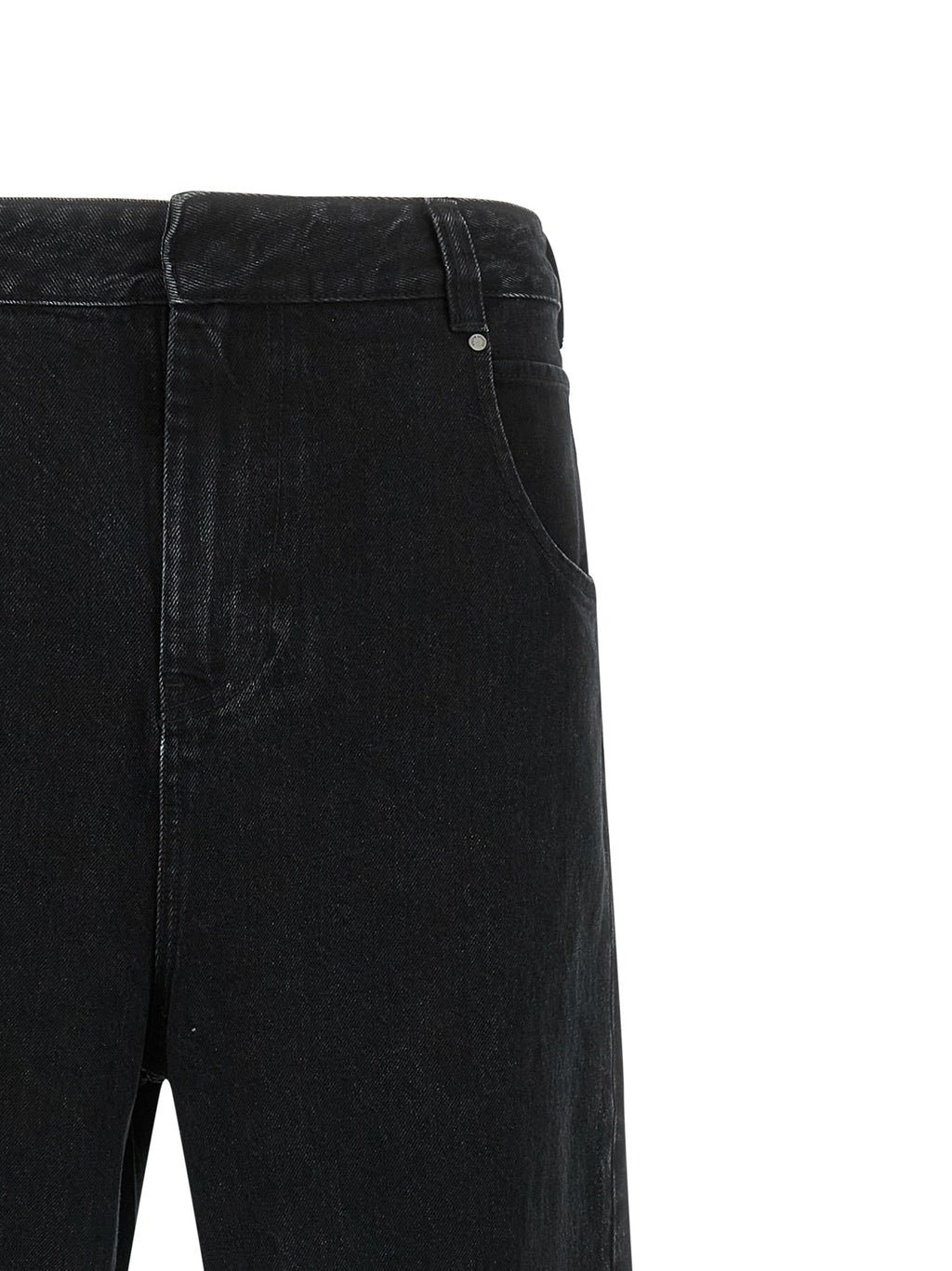 Entire Studios Black Cotton Straight-Leg Jeans