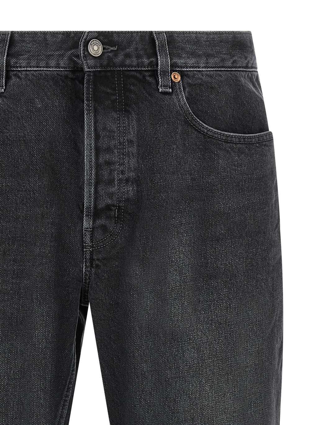Saint Laurent Black Cotton Straight-Leg Jeans