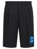 Undercover Black Polyester Bermuda Shorts
