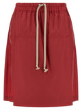 Rick Owens Red Polyester Bermuda Shorts