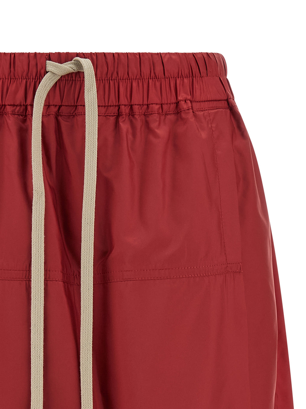 Rick Owens Red Polyester Bermuda Shorts