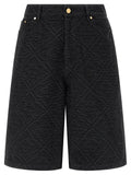 Casablanca Black Cotton Bermuda Shorts