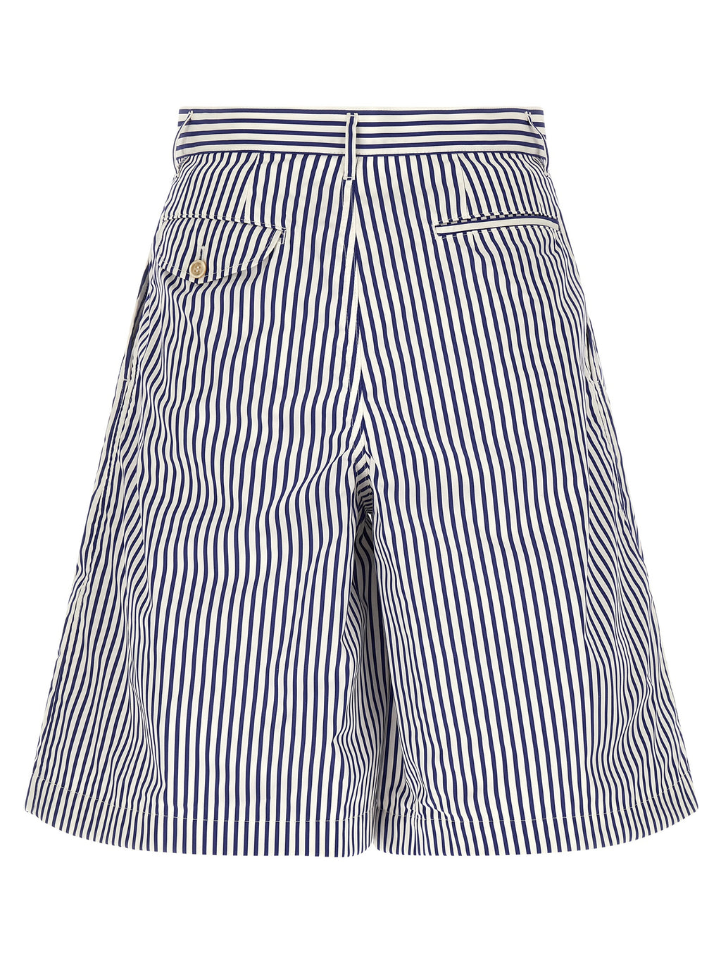 Comme Des Garçons Blue Cotton Bermuda Shorts